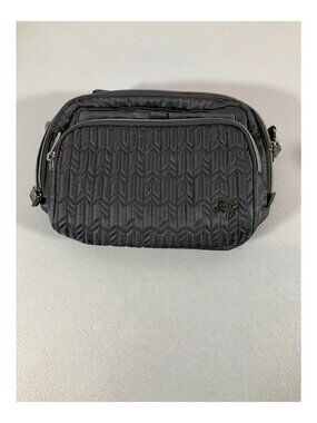 Lug Coupe Convertible Quilted Crossbody Bag - Compact, Top Handle, Polyester, Bl